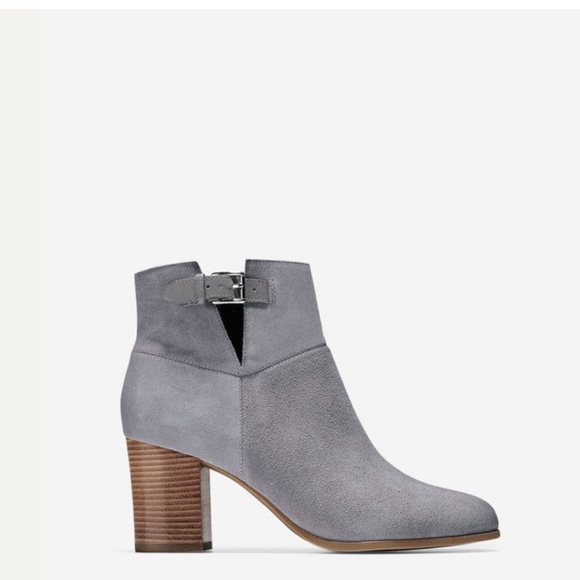 Cole Haan Shoes - NEW Cole Haan Kelda Grey Suede Booties Sz 5